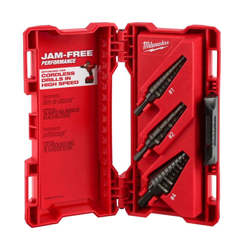 Milwaukee 48-89-9221 3 Piece Step Drill Set